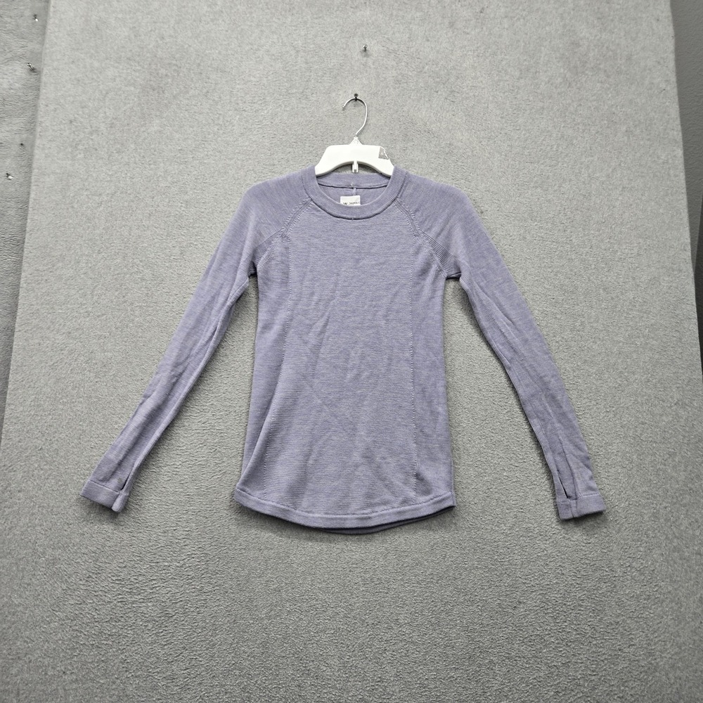 Lululemon Women Sweater 2 Purple Sit In Lotus Merino Wool Pullover Thumbholes